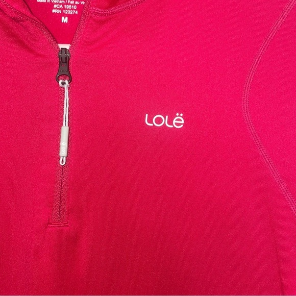 Lole Hot Pink Quarter Zip Pullover Medium - Picture 3 of 5